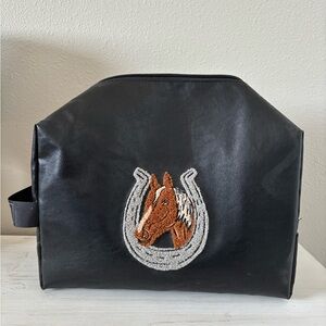 Black Horse Embroidered Women's Bag